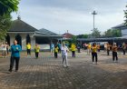 Jaga Kebugaran di Lingkungan Kerja, Pegawai Bapas Purwokerto Laksanakan Senam Pagi Rutin